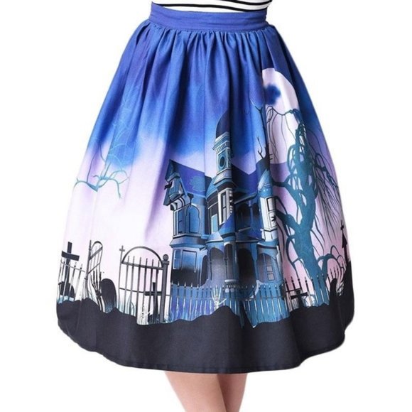 SOLD Unique Vintage Haunted Mansion Skirt - Picture 3 of 5